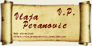 Vlaja Peranović vizit kartica